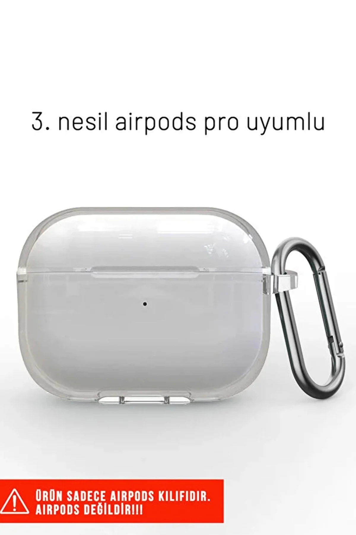 Airpods Pro 3. Nesil ile Uyumlu Şeffaf Cyrstal Clear Ultra Berrak Kılıf ( Kulaklık Değildir ) görsel 6