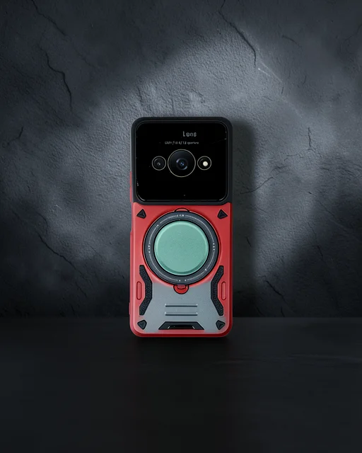Xiaomi Poco C61 Kılıf Joy Lens Standlı Kapak - Koyu Yeşil