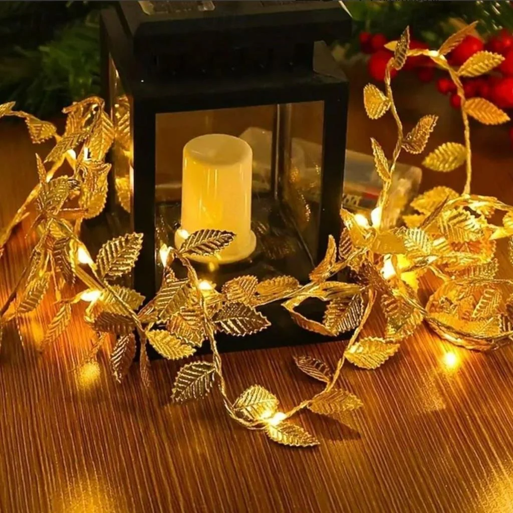 3 Metre Yaldızlı Gold LED Işık – Dekoratif Ortam Aydınlatması görsel 3