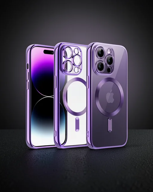 Apple İphone 14 Pro Kılıf Kross Magneticsafe Kapak - Mor