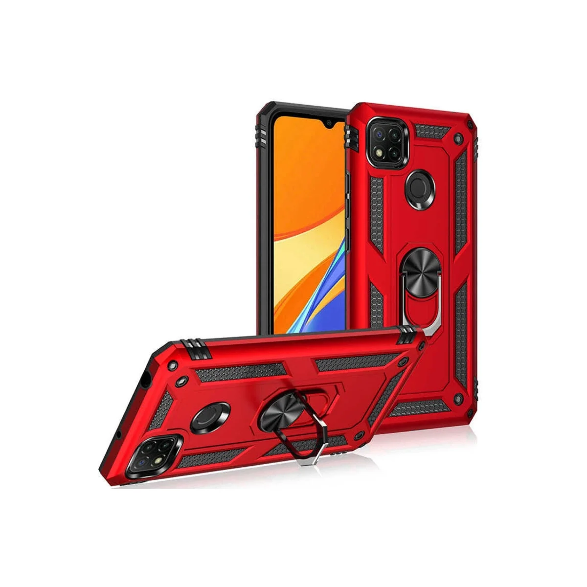 Xiaomi Redmi 9c Kılıf Sofya Yüzüklü Silikon Kapak - Gold görsel 6