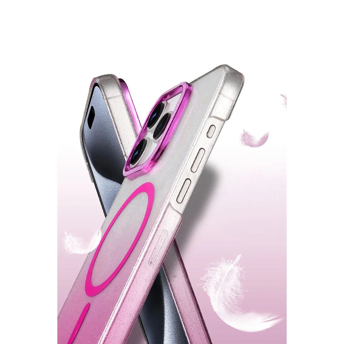 Apple İphone 15 Pro Max Glossy Magsafe Kapak - Siyah görsel 3