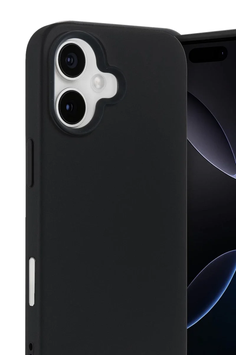 Apple iPhone 17 Nano içi Kadife Silikon - Siyah görsel 3