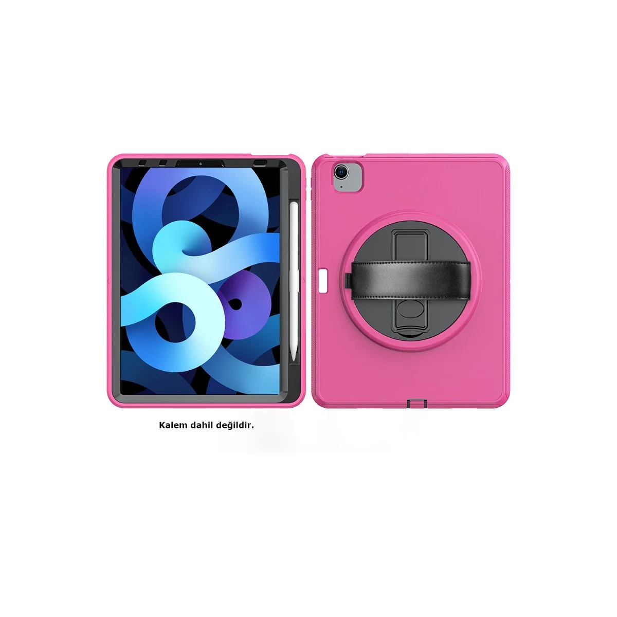 Apple İpad 2022 10.9 (10.nesil) Kılıf Hand Strap Tablet Kılıfı - Pembe görsel 2