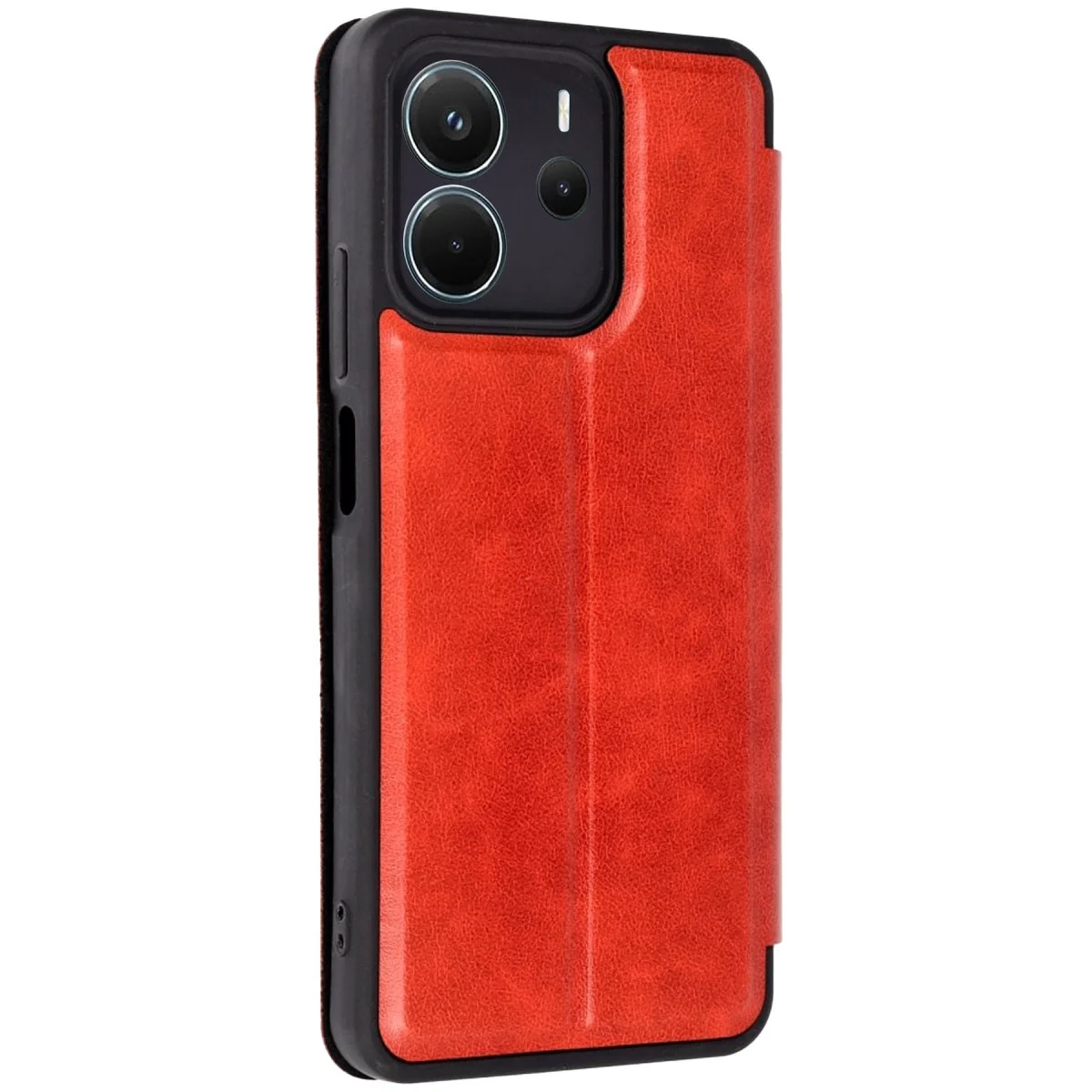 Xiaomi Redmi Note 14 4g Kılıf Flip Cover - Kırmızı görsel 2