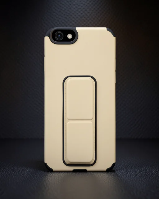 Apple İphone 6 Kılıf Mega Standlı Silikon - Gold