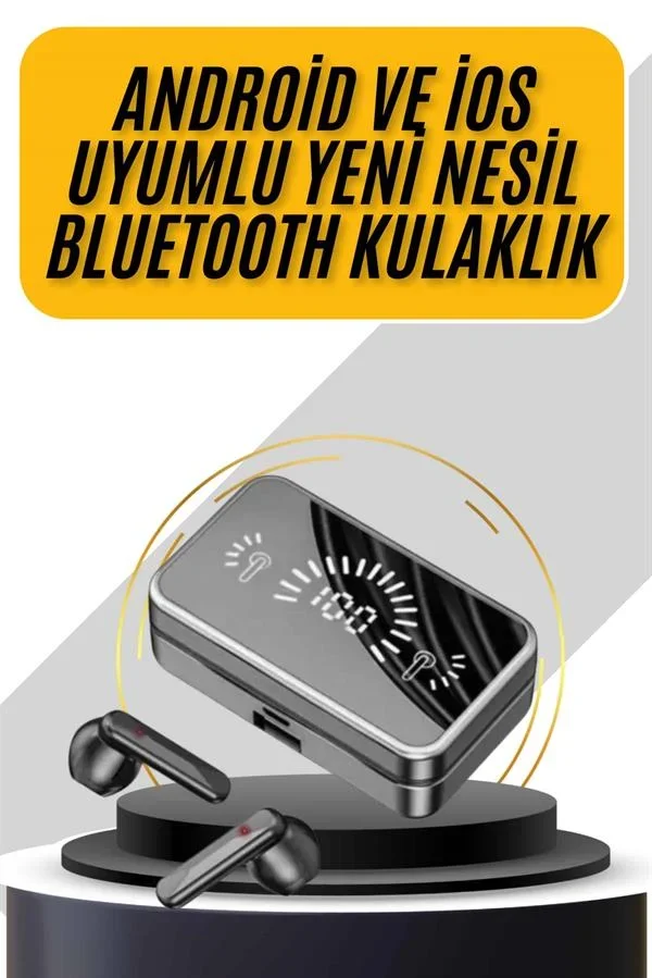 İos Android Uyumlu Bluetooth Kulaklık Kablosuz Kulaklık Yüksek Basslı görsel 2