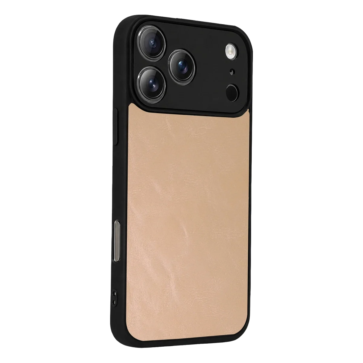Apple İphone 17 Pro Aras Deri Kapak - Pudra görsel 3