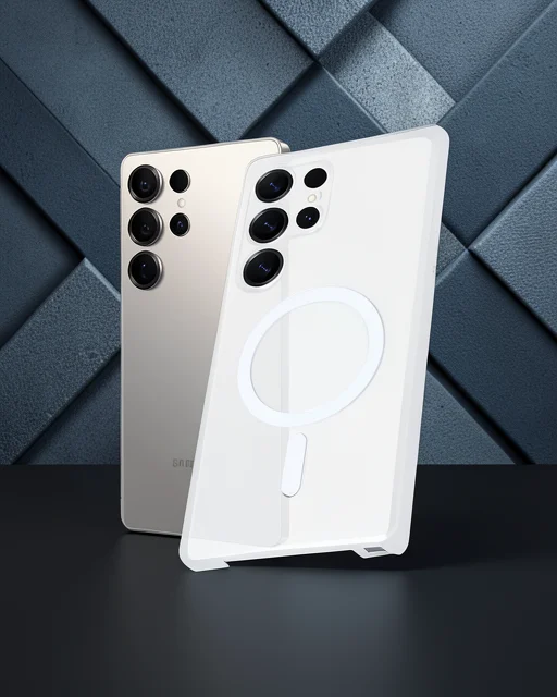 Samsung Galaxy S25 Ultra Kılıf Pc Zara Magsafe Şeffaf Kılıf - Şeffaf