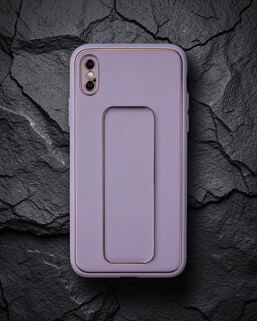 Apple İphone Xs Max Kılıf Coco Deri Standlı Kapak - Koyu Lila