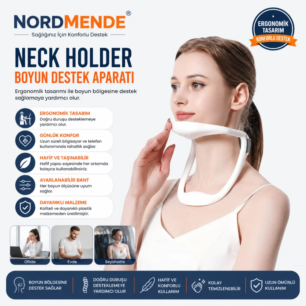 Neck Holder Boyun Destek Aparatı | Ergonomik & Medikal Kullanım görsel 4
