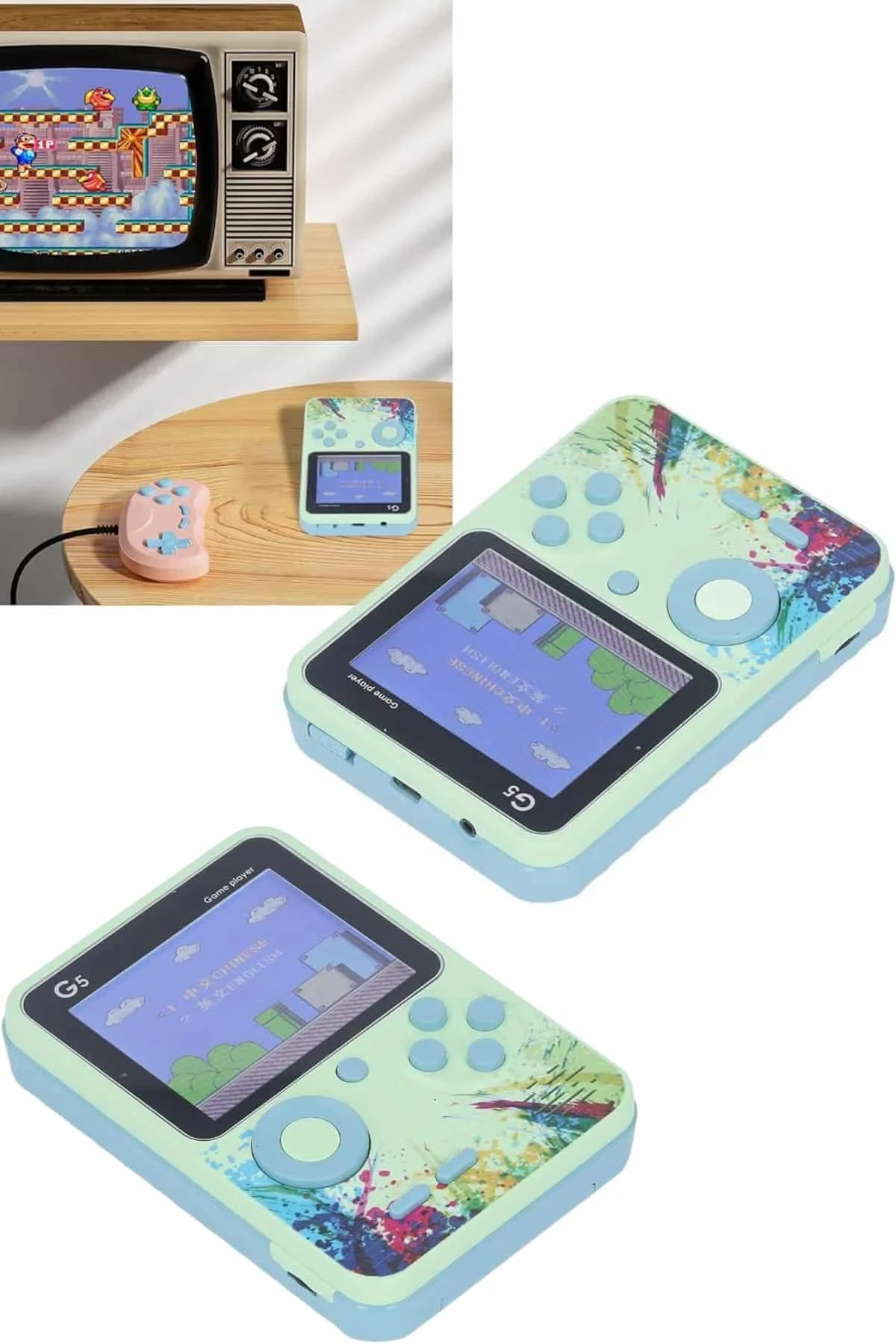 Game Box Oyun Konsolu 500 Retro Oyunlu ni Taşınabilir 3 İnç görsel 4