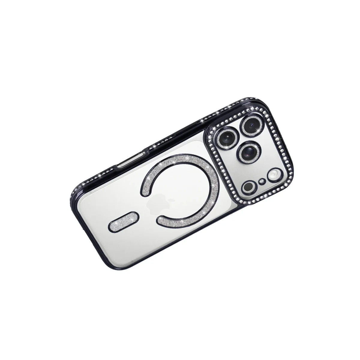 Apple İphone 17 Pro Joke Simli Magneticsafe Kılıf - Siyah görsel 4