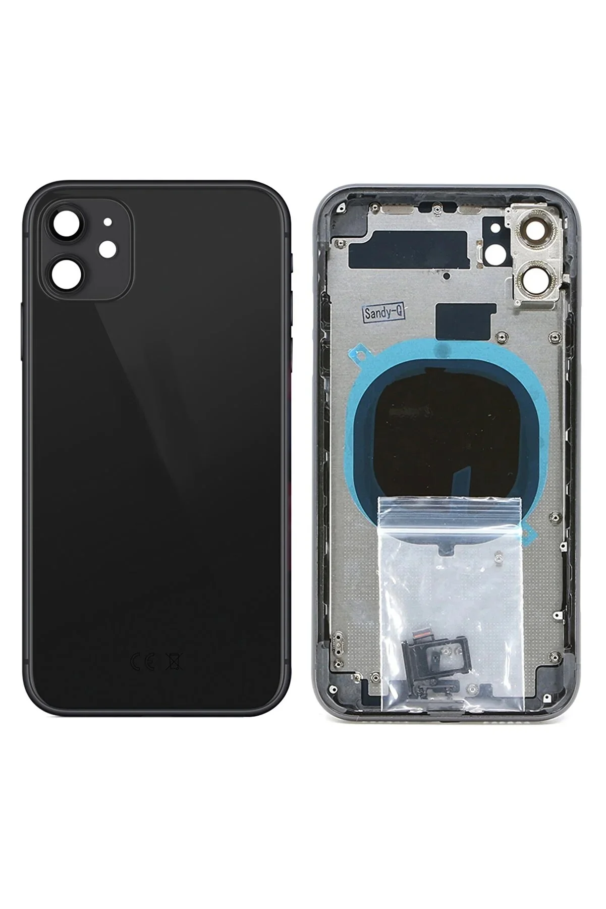 Iphone 11 Boş Kasa + Kapak Siyah görsel 3