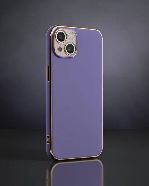 Apple İphone 13 Kılıf Volet Silikon - Mor