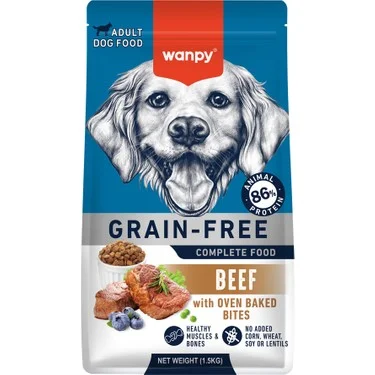 Tahılsız sığır etli yetişkin köpek maması 1, 5 kg wanpy