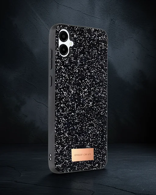 Onegif Samsung Galaxy A06 Bright Simli Kapak - Siyah
