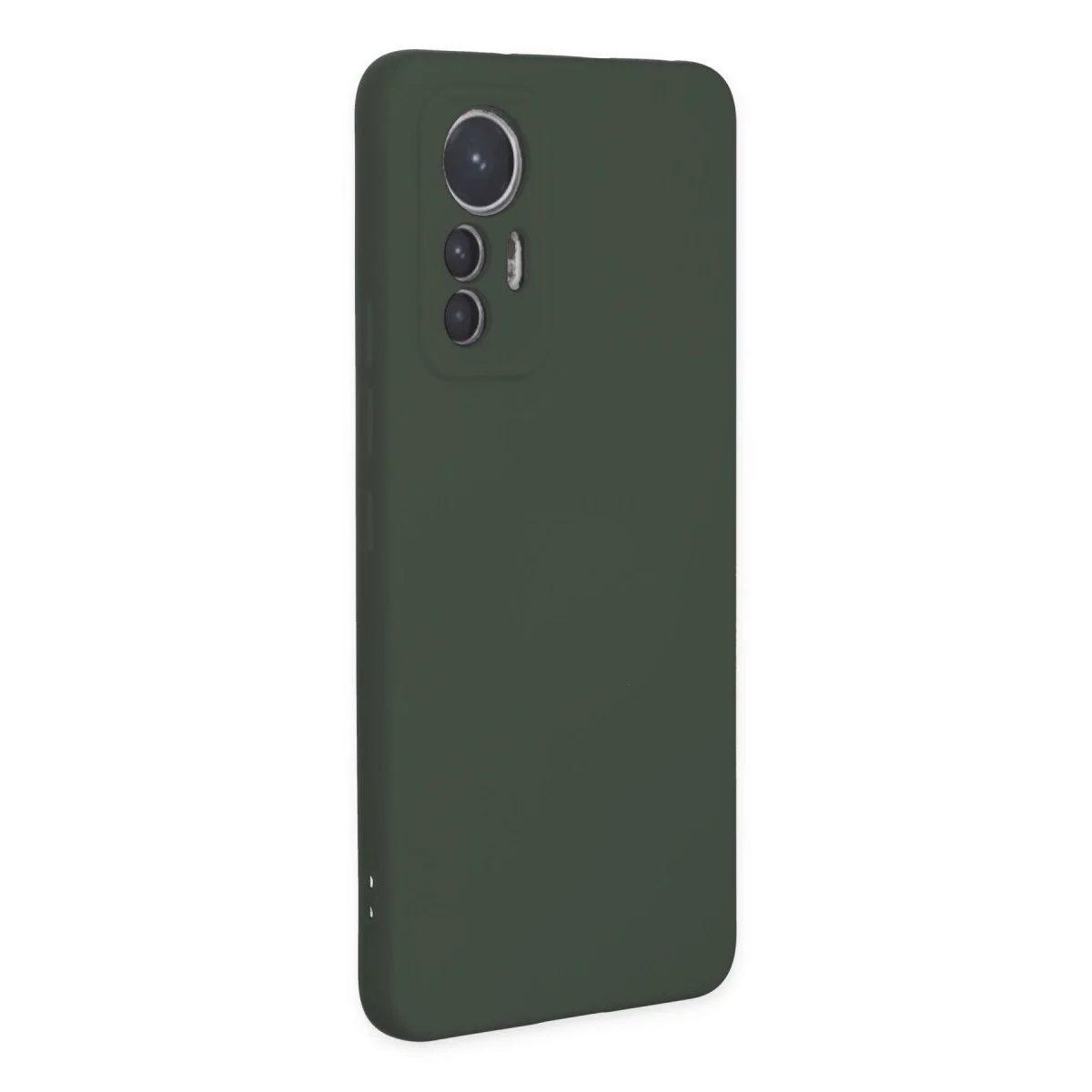 Xiaomi Mi 12 Lite Kılıf Nano İçi Kadife Silikon - Koyu Yeşil görsel 2