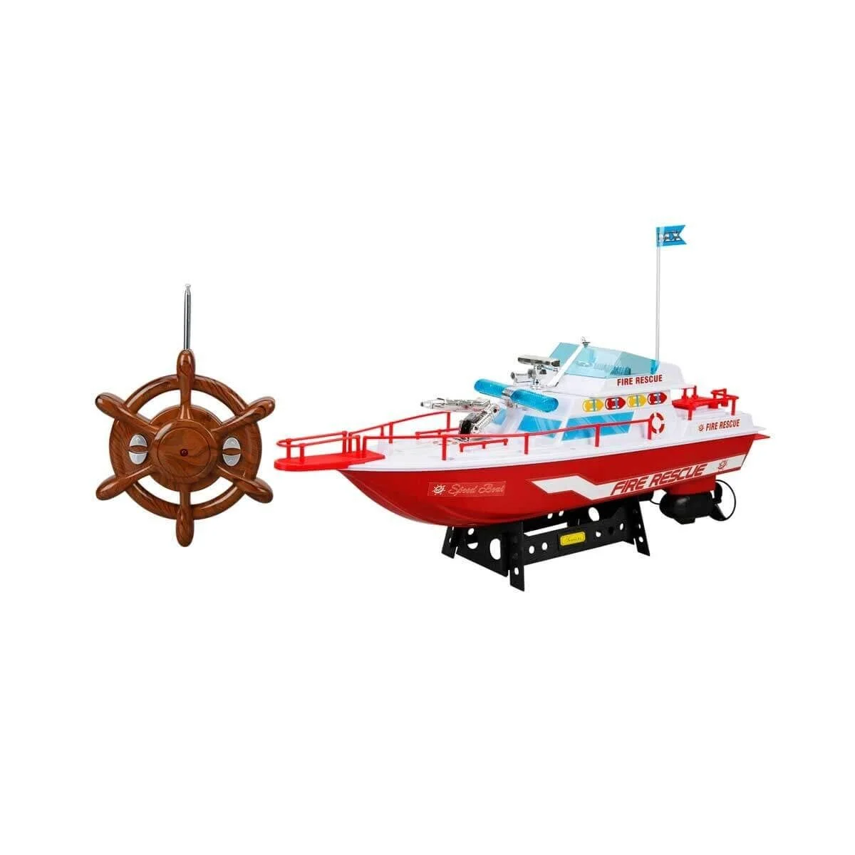 02140 Uzaktan Kumandalı Tekne Polis/İtfaiye 45 cm görsel 4
