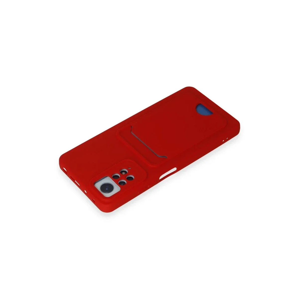 Xiaomi Redmi Note 12 Pro 4G Kılıf Kelvin Kartvizitli Silikon - Kırmızı görsel 3