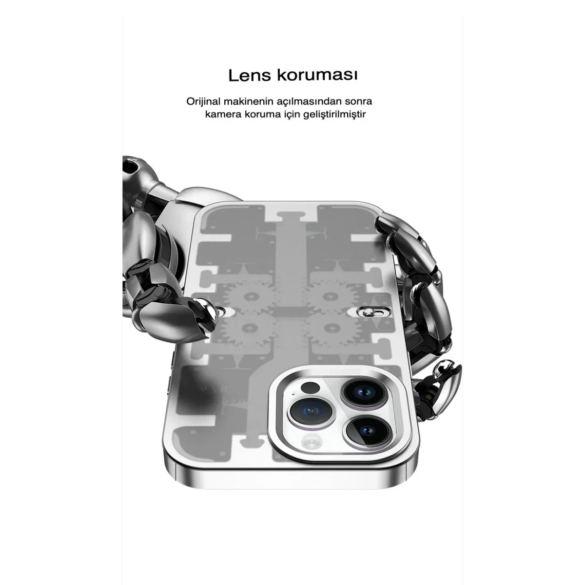 Apple iPhone 14 Pro Max Kılıf Mekanik Bumper Kapak - Derin Mor görsel 2