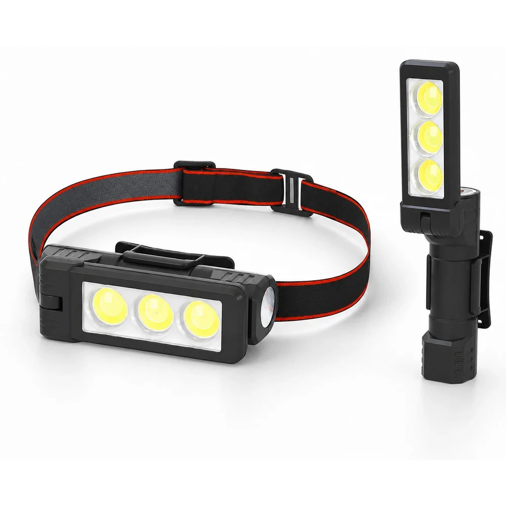 GS-225 3 LED USB Şarjlı Çok Fonksiyonlu Kafa Feneri