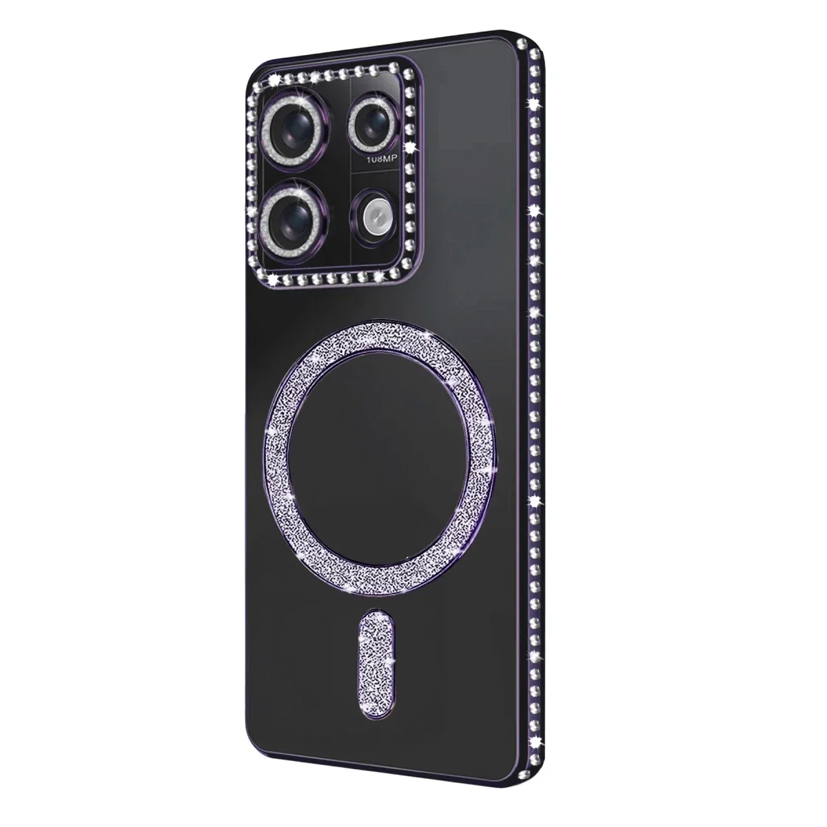Xiaomi Redmi 13C Joke Simli Magneticsafe Kılıf - Derin Mor görsel 3