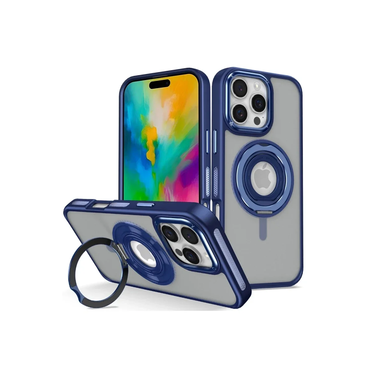 Joko Apple iPhone 16 Pro Banza Magsafe Standlı Kapak - Lacivert