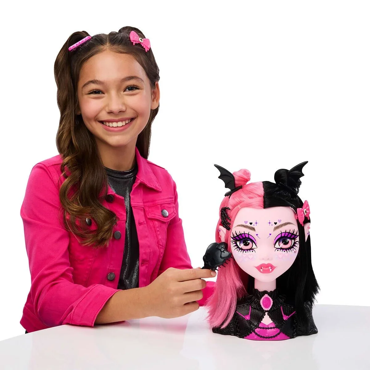 JML42 Monster High Havalı Saçlar Draculaura Büstü görsel 5