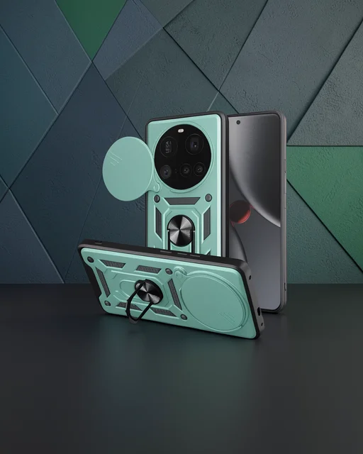Xiaomi Mi 15 Ultra Kılıf Pars Lens Yüzüklü Silikon - Yeşil
