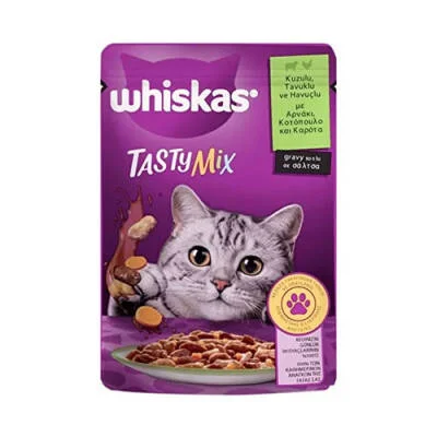 Pouch Tastymix Sos İçinde Kuzulu Tavuklu ve Havuçlu Yetişkin Kedi Konservesi 85 Gr