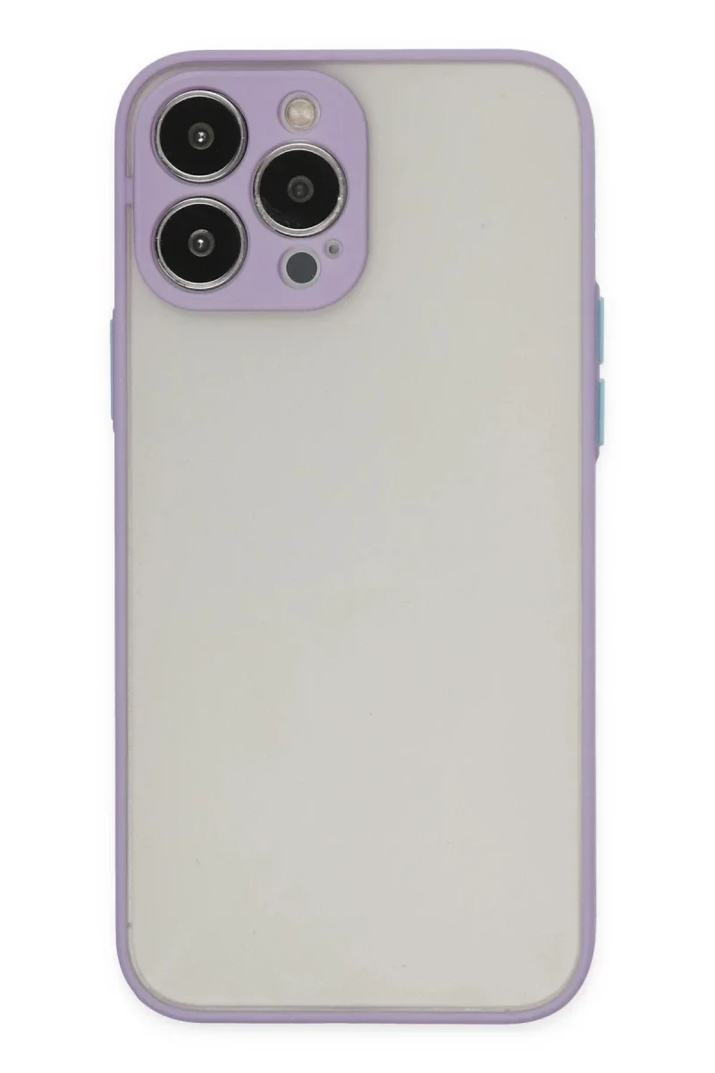 Apple iPhone 13 Pro Kılıf Montreal Silikon Kapak - Mor