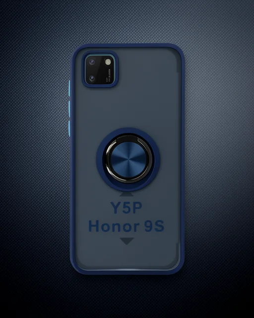 Huawei Y5p Kılıf Montreal Yüzüklü Silikon Kapak - Lacivert