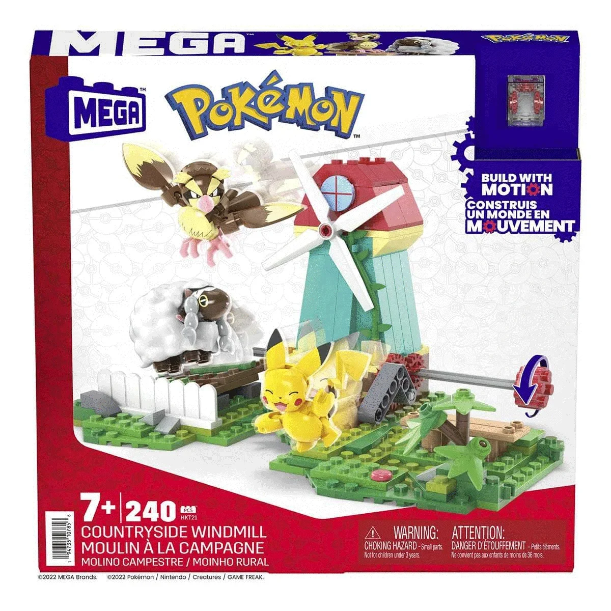 HKT21 MEGA™ Pokémon™ Countryside Windll - Yel Değirmeni Kasabası Seti 240 parça +7 yaş