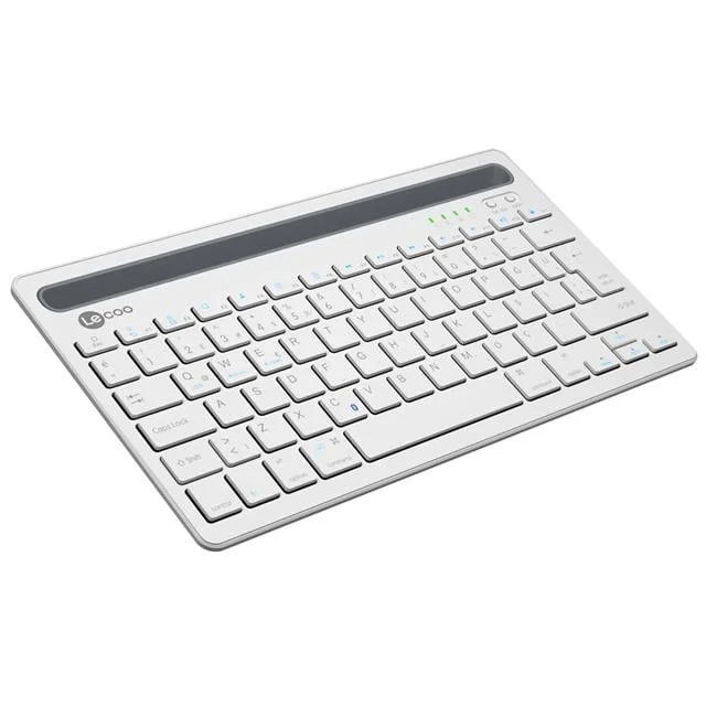 Lenovo Lecoo BK100 Bluetooth V3.0 Çoklu Cihaz Uyumlu Şarj Edilebilir Kablosuz Beyaz Türkçe Q Klavye görsel 5