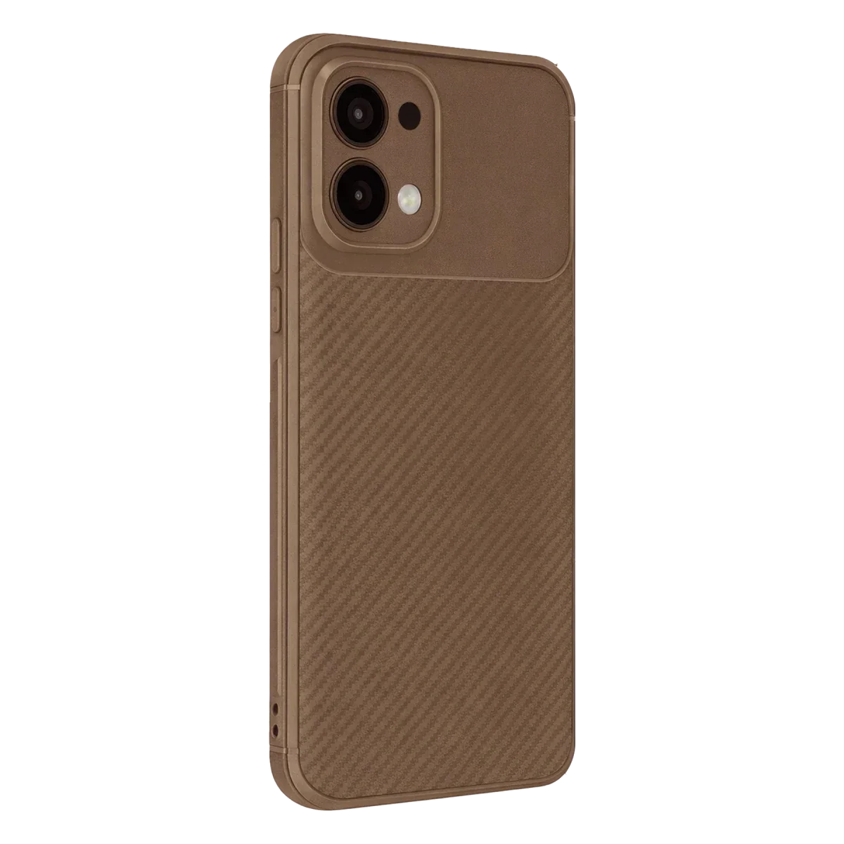 Oppo A6 Pro 4G Auto Focus Karbon Kapak - Kahverengi görsel 2