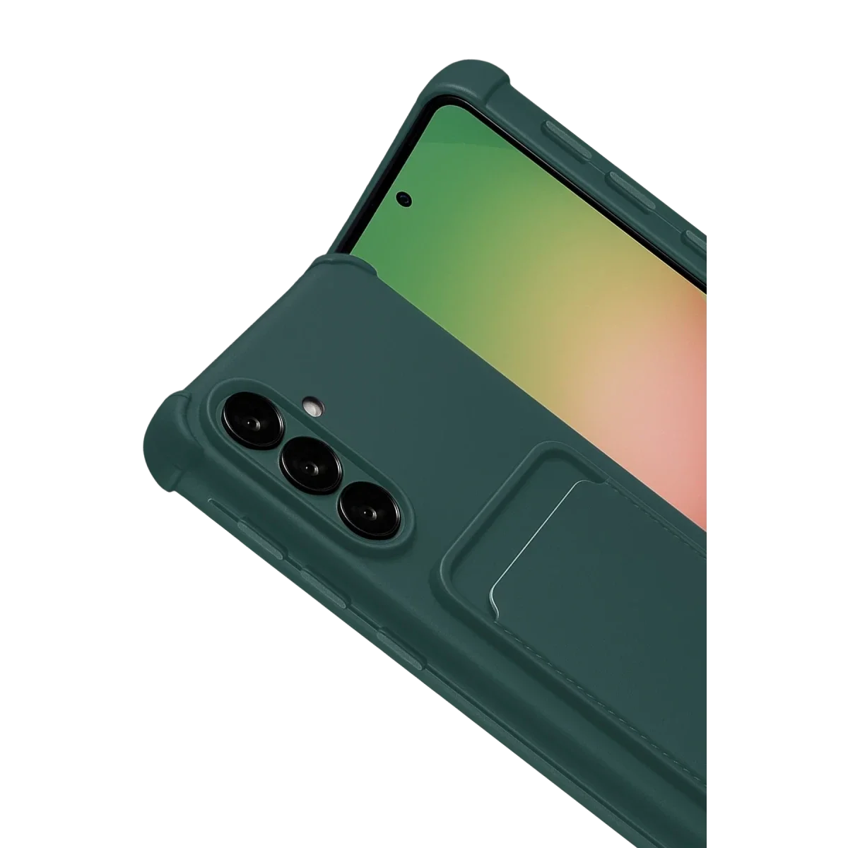 Samsung Galaxy A17 5G Kelvin Kartvizitli Silikon - Koyu Yeşil görsel 2