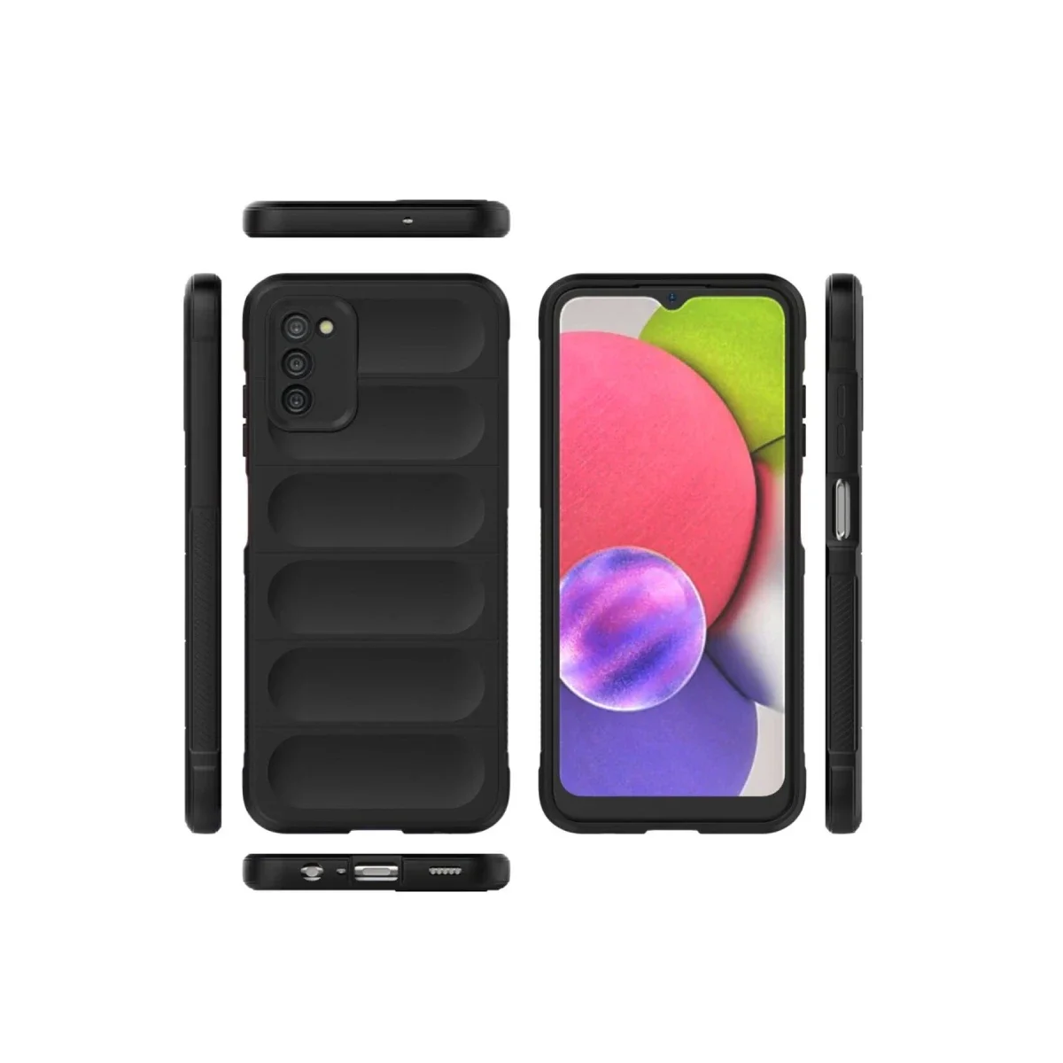 Samsung Galaxy A03S Kılıf Optimum Silikon - Siyah görsel 2