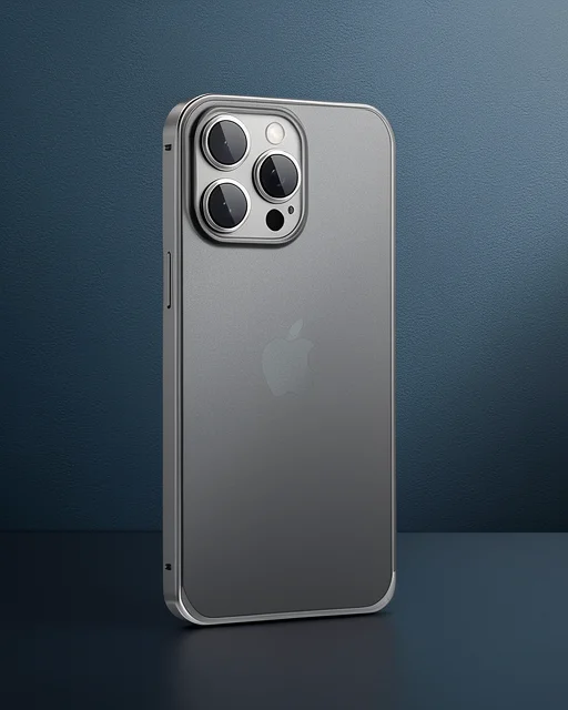 Joko Apple İphone 15 Pro Metal Bumper Mat Kapak - Gri