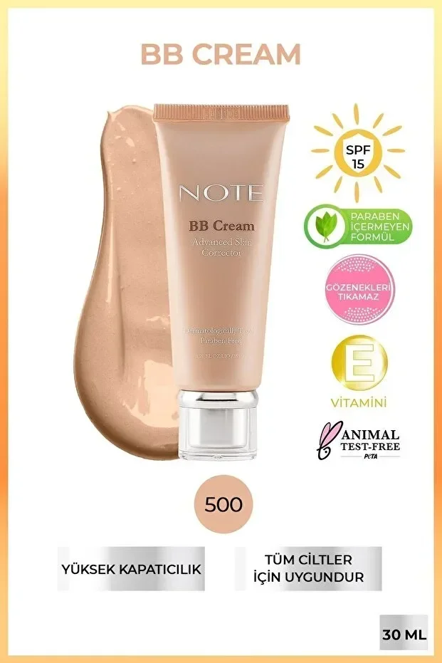 BB Cream SPF 15 Nemlendirici BB Krem - 500 Orta Açık