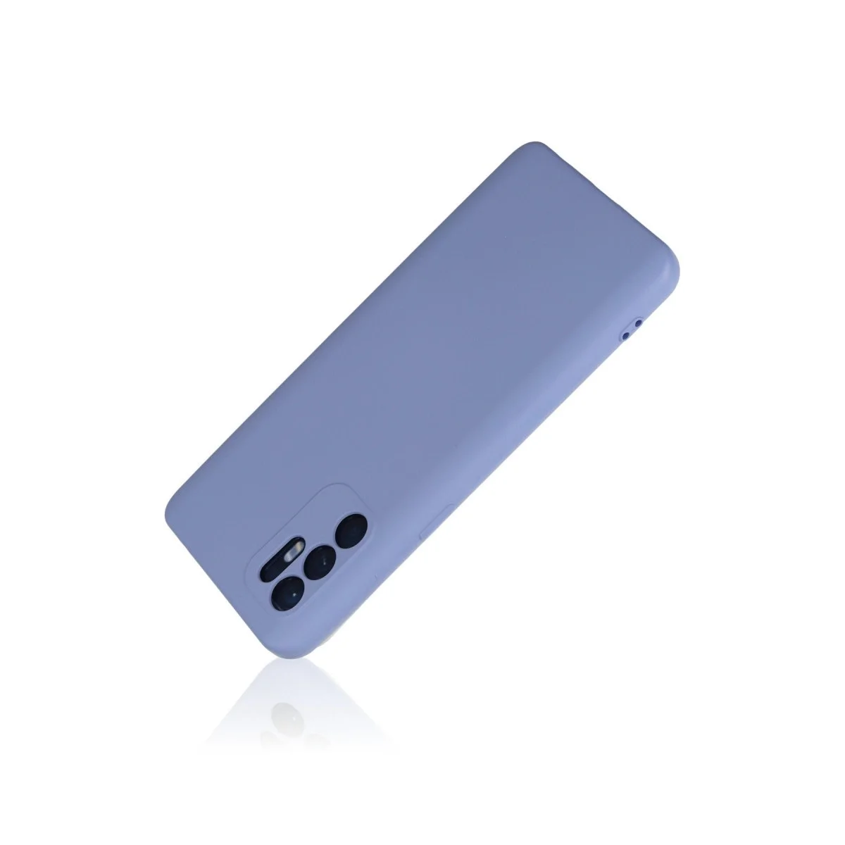 Oppo Reno 6 Kılıf Nano İçi Kadife Silikon - Lila görsel 3