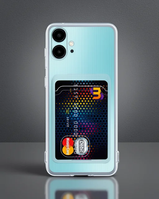 Samsung Galaxy A06 Kılıf Kart Şeffaf Silikon - Şeffaf