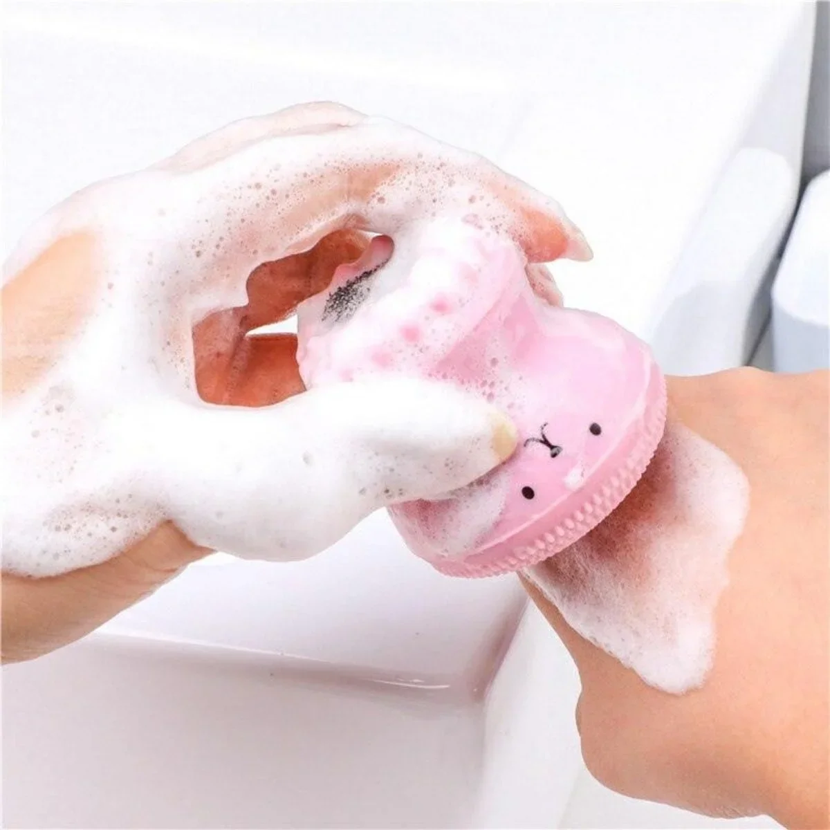 Peeling Etkili ni El Yüz Cilt Tezleme Fırçası Silikon Tezlenmesi Kolay Siyah Nokta Gi görsel 3