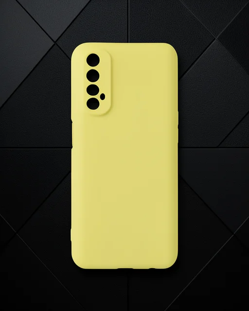 Realme 7 Kılıf Nano İçi Kadife Silikon - Sarı