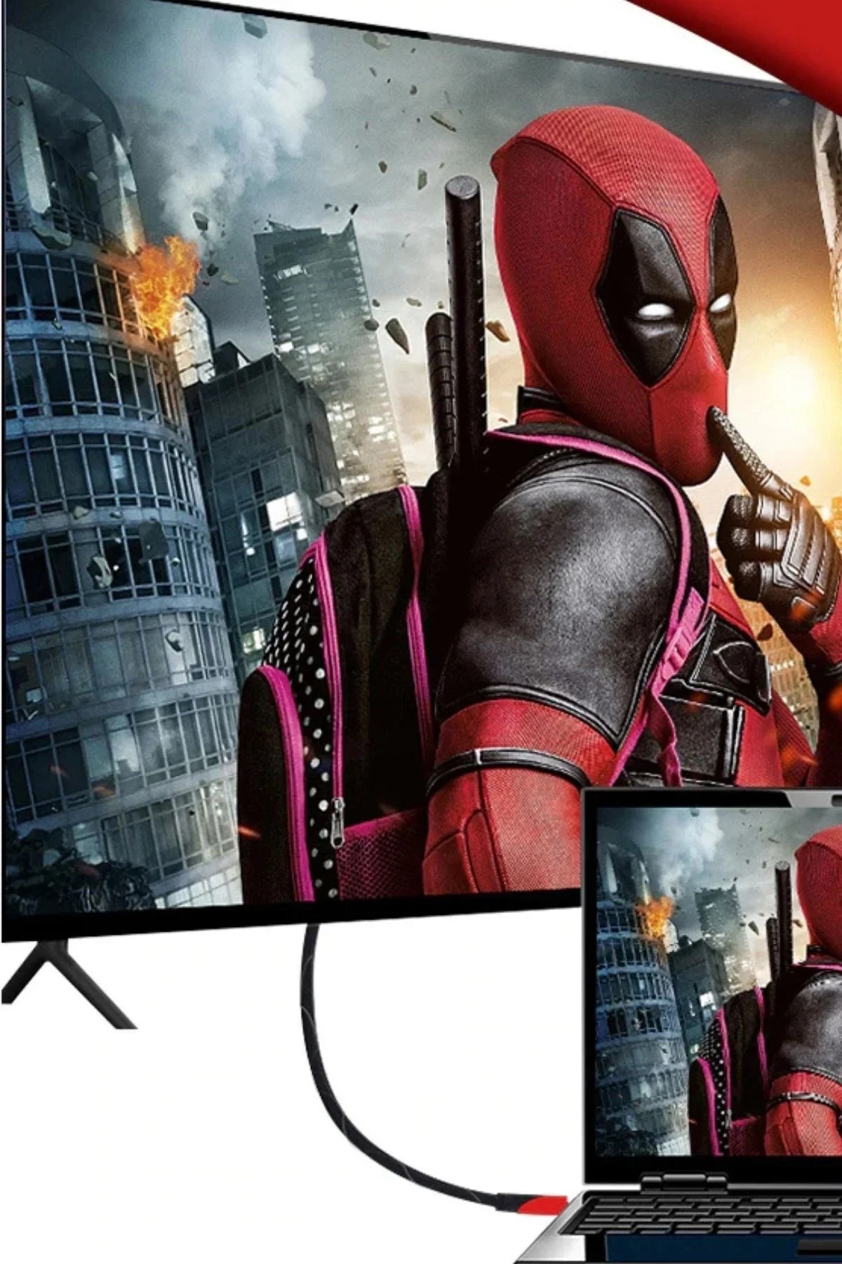 HD Kablosu HDTV Bilgisayar Uydu Görüntü Ses Full HD Sargılı Görüntü Aktarma Kablosu görsel 3