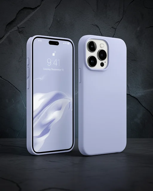 Apple İphone 15 Pro Kılıf First Silikon - Lila