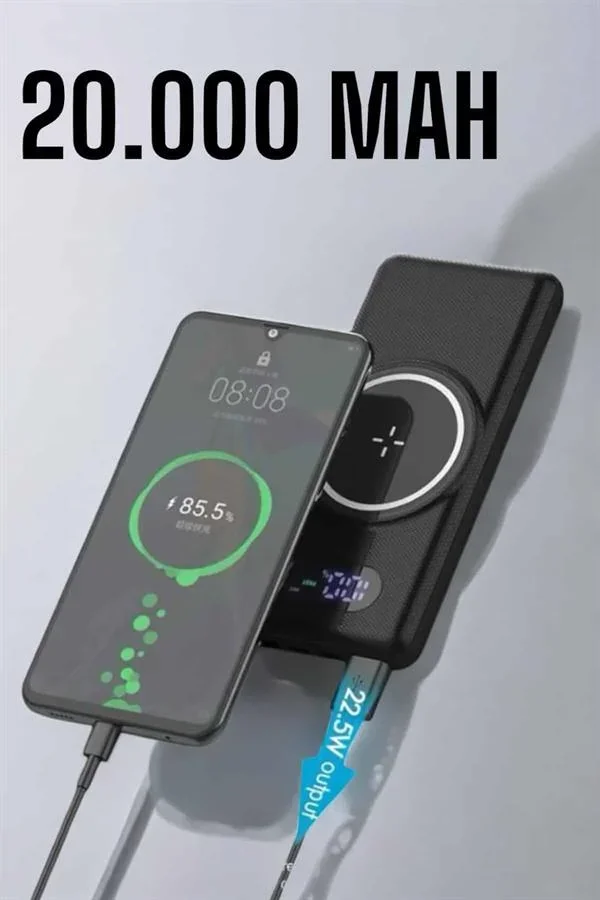 Powerbank Taşınabilir 10.000 Mah Hızlı Şarj Dijital Göstergeli görsel 4
