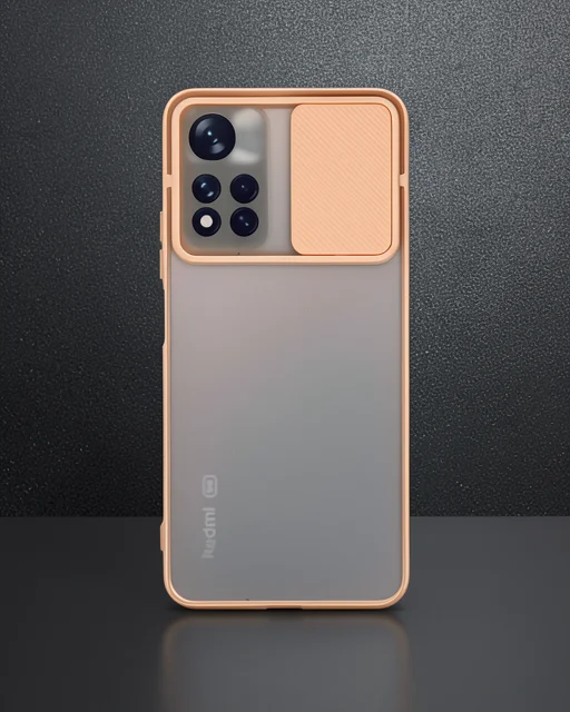 Xiaomi Redmi Note 11 Pro Plus 5g Kılıf Palm Buzlu Kamera Sürgülü Silikon - Pembe
