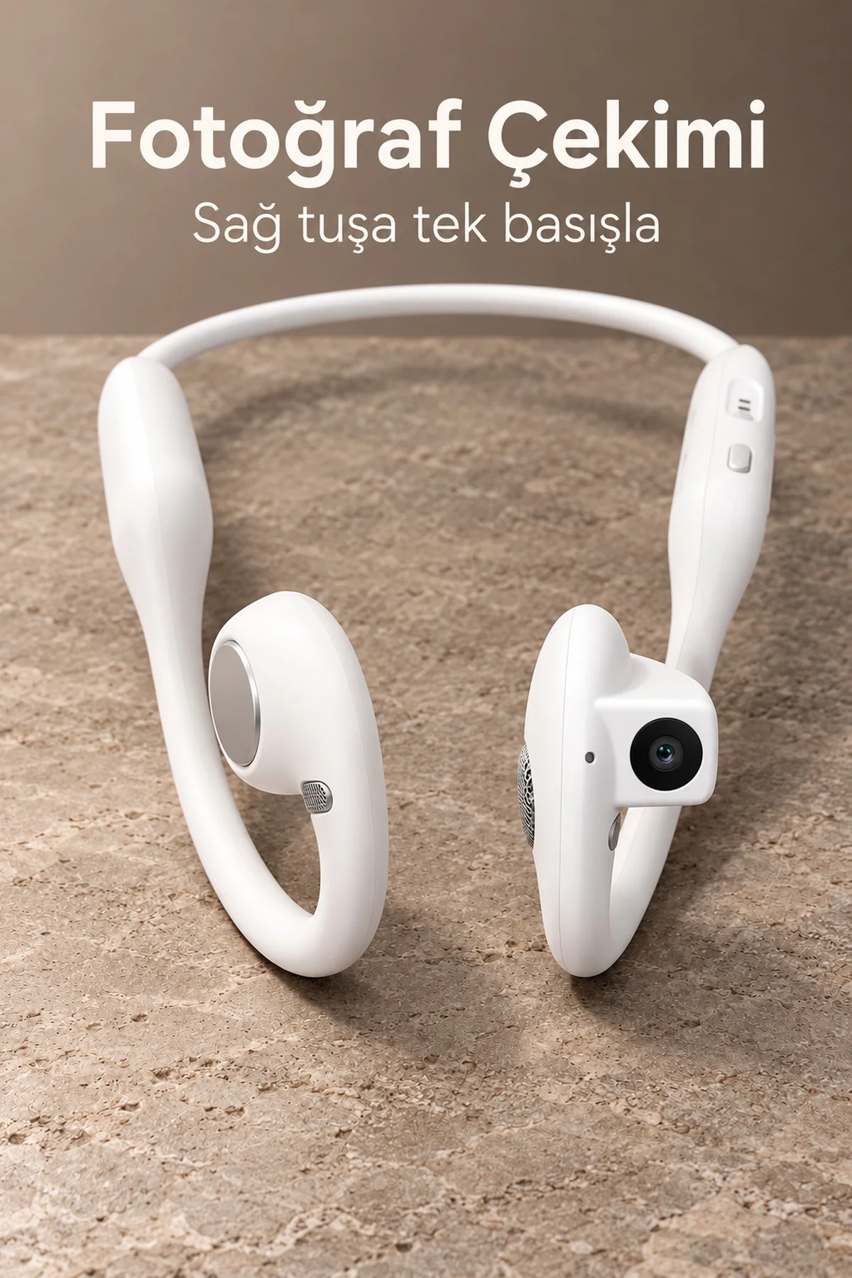 Manyetik Şarjlı Kablosuz Kulaklık Dokunmatik Müzik Kontrollü görsel 3