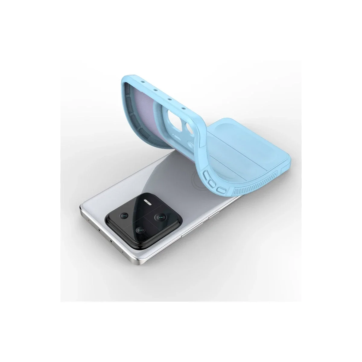 Xiaomi Mi 13 Pro Kılıf Optimum Silikon - Sky Blue görsel 4